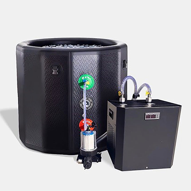 Eisbad-Komplettset PolarFlow 360 Liter mit ½ PS Wasserkühler