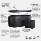 Eisbad-Komplettset PolarFlow 400 Liter mit ⅓ PS Wasserkühler