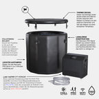 Eisbad-Komplettset PolarFlow 360 Liter mit ½ PS Wasserkühler