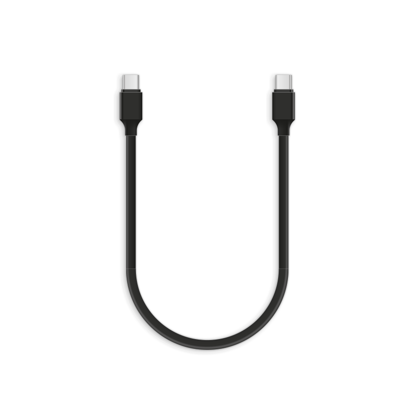 Gooseneck-USB-Kabel schwarz